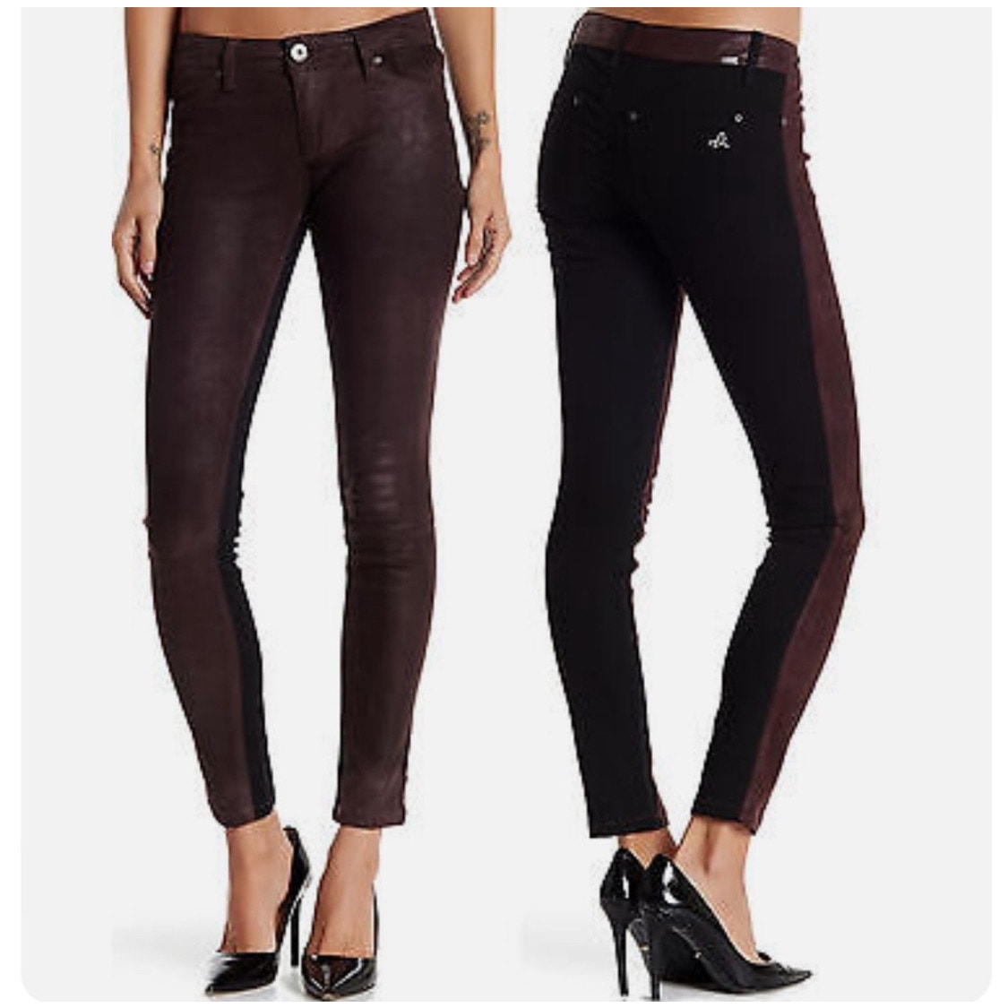 Dl1961 Emma Rider Lamb Leather Interlining Leggings 28
